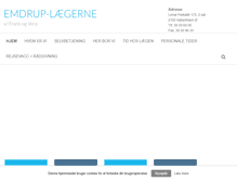 Tablet Screenshot of emdrup-laegerne.dk